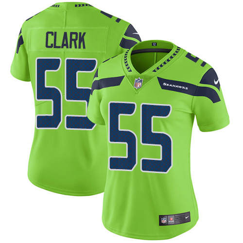 Nike Seahawks #55 Frank Clark Green Women's Stitched NFL Limited Rush Jersey
